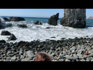 eva elfie - russian teen girl swallows hot cum on californian public beach 10 31 19