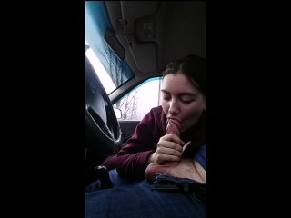 blowjob on the highway with cum on face
